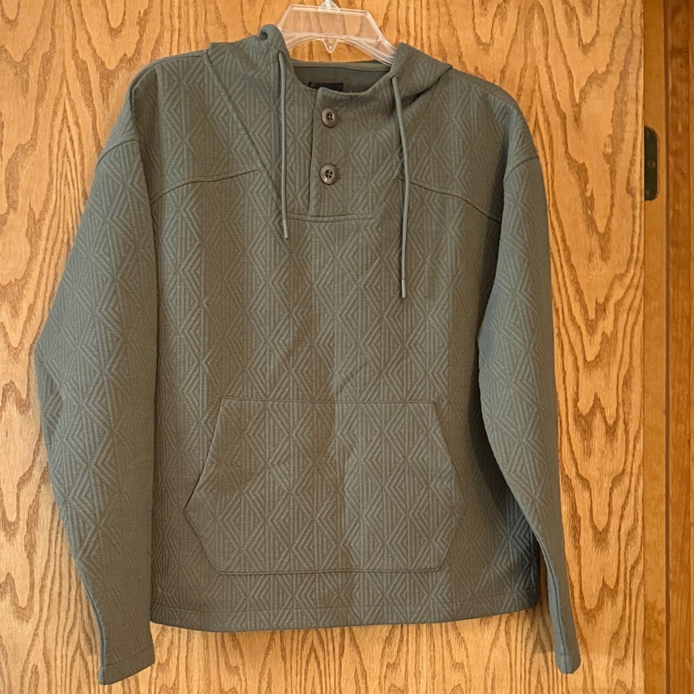 Buckle Olive Quilted Pullover Hoodie